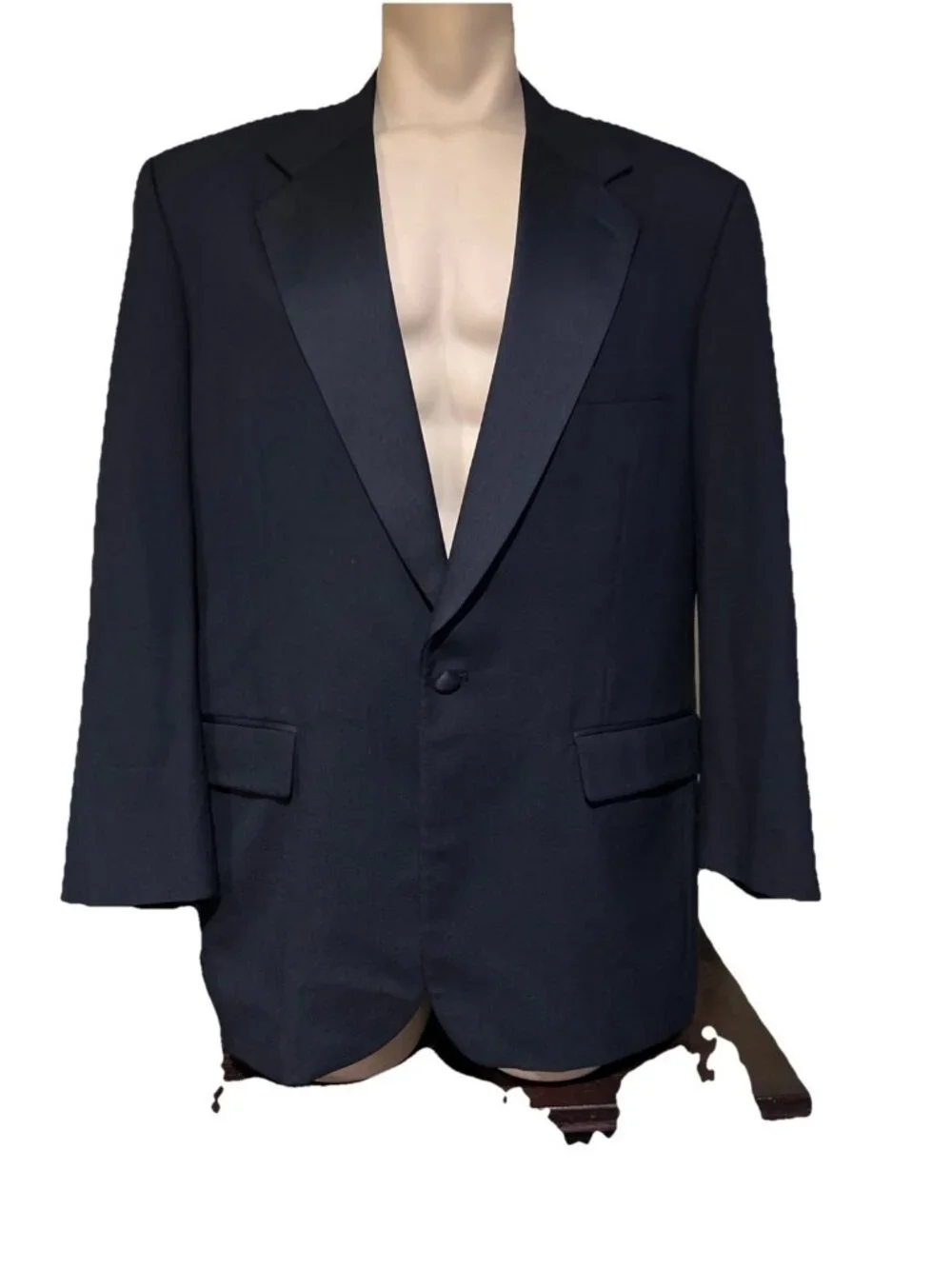 Brooks Brothers Tuxedo Jacket Mens 45R Brooksease Black One-Button Classic USA